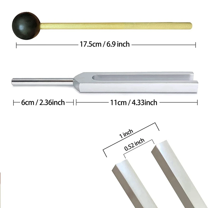 

Tuning Fork Tuner With Mallet Set For DNA Repair Healing Nervous System Testing Tuning Fork Health Care