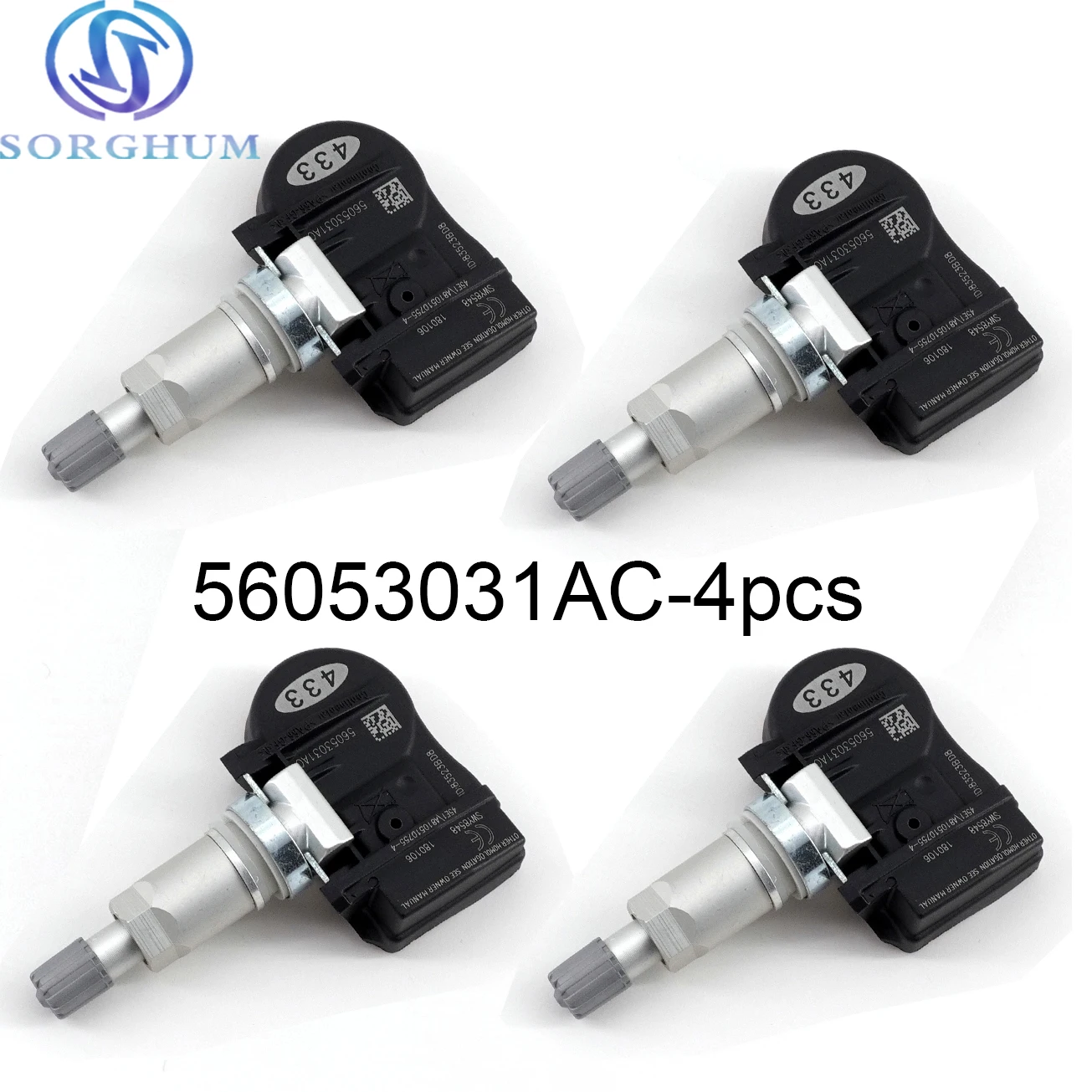 Датчик контроля давления в шинах 56053031AC, 433 МГц, 4 шт.