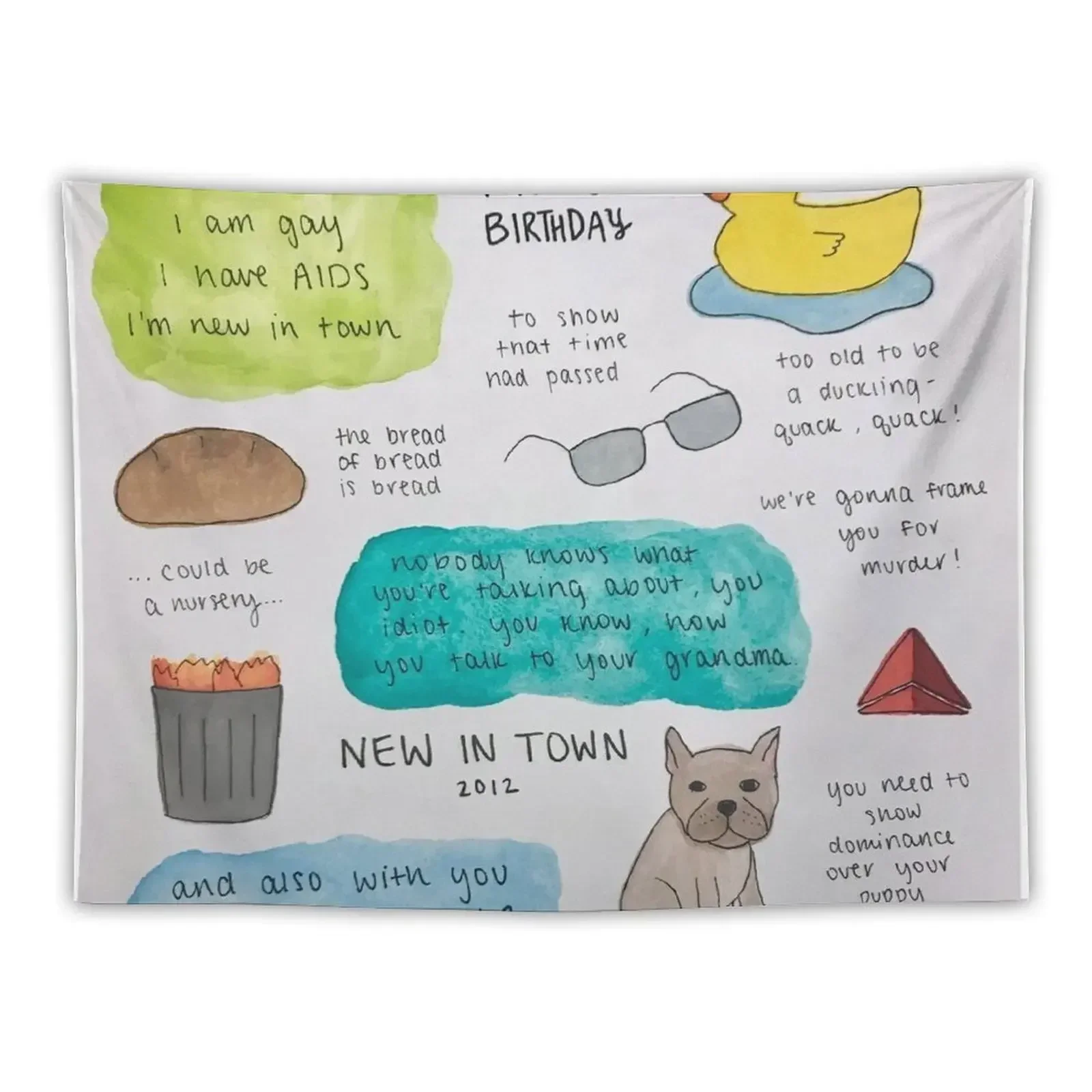 John mulaney ковер с цитатой и коллажем украшение для дома настенное Декор ванной