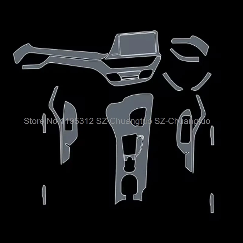 

Защитная пленка TPU для Toyota CHR 2018-2023, интерьер автомобиля, центральная консоль, передача, воздушная панель, навигация, дверная панель