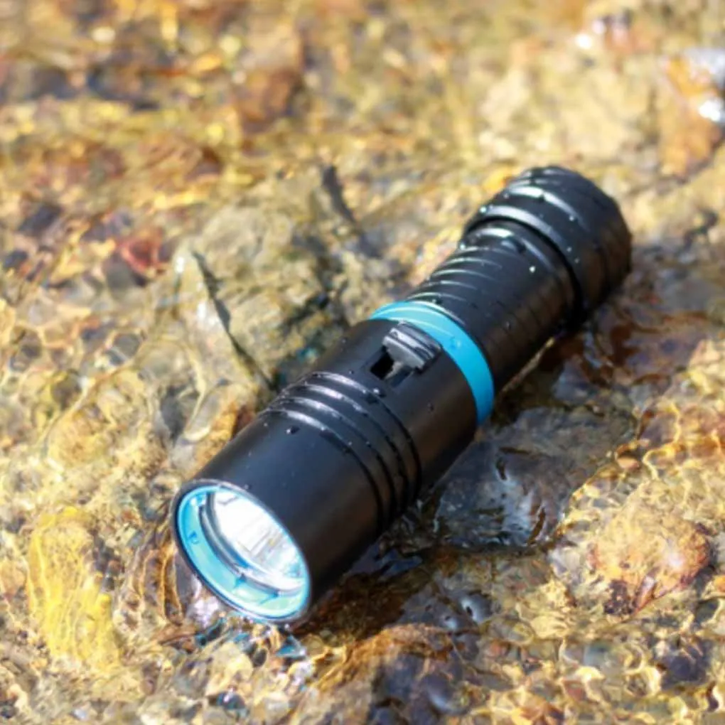 

Bright Diving Flashlight Torch Light Long Range Spotlight Camping Lamp