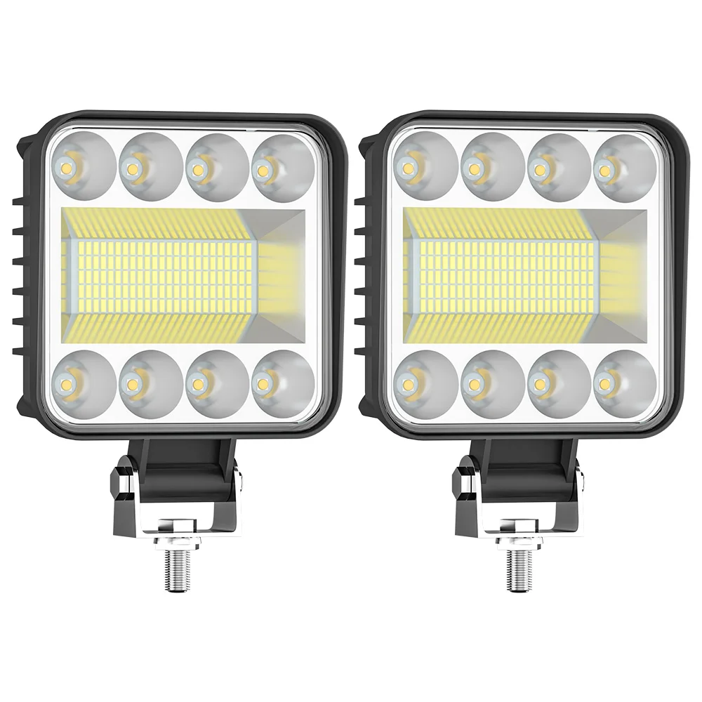 

2 шт. 12 В/24 В 4x4 Автомобильный рабочий светильник 128SMD 4-дюймовый светодиодный головной светильник ATV SUV фонасветильник для внедорожника фонарь...