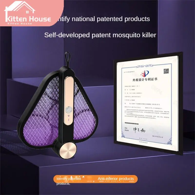 

Household Super Electric Shock Summer Bug Zapper Trap Usb Charging Mosquito Racket 2-in-1 Low Noise Electric Mosquito Swatter