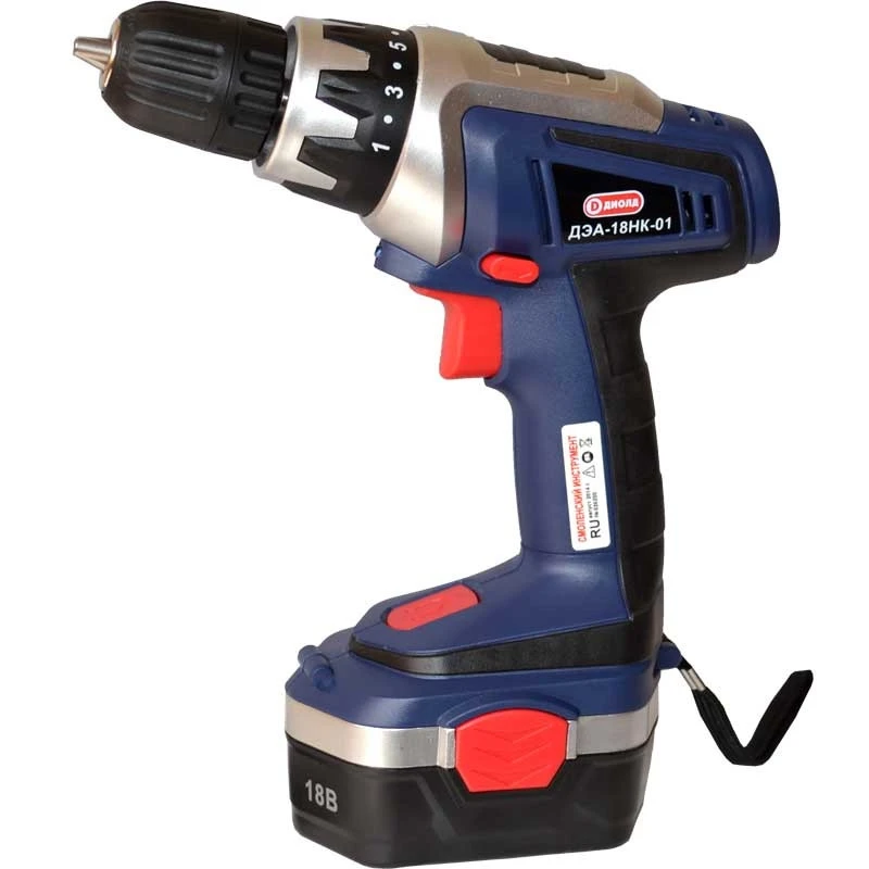 Дрель-шуруповерт аккумуляторная Диолд ДЭА-18НК-01 (Ni-Cd аккумулятор напряжение 18 В