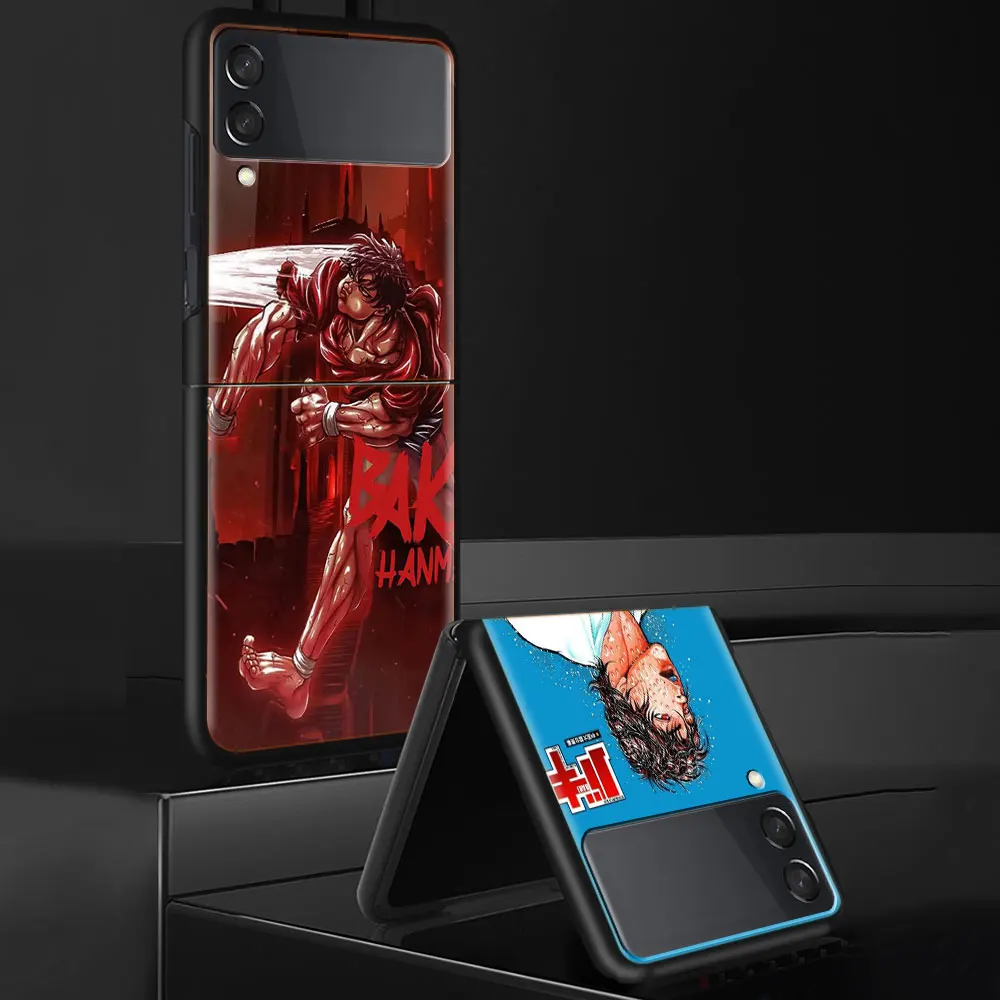 Demonic Mantis Hanma от Vertei Baki чехол для сотового телефона Samsung Galaxy Z Flip 5 5G 6 4 3 Black Coque Hard PC L