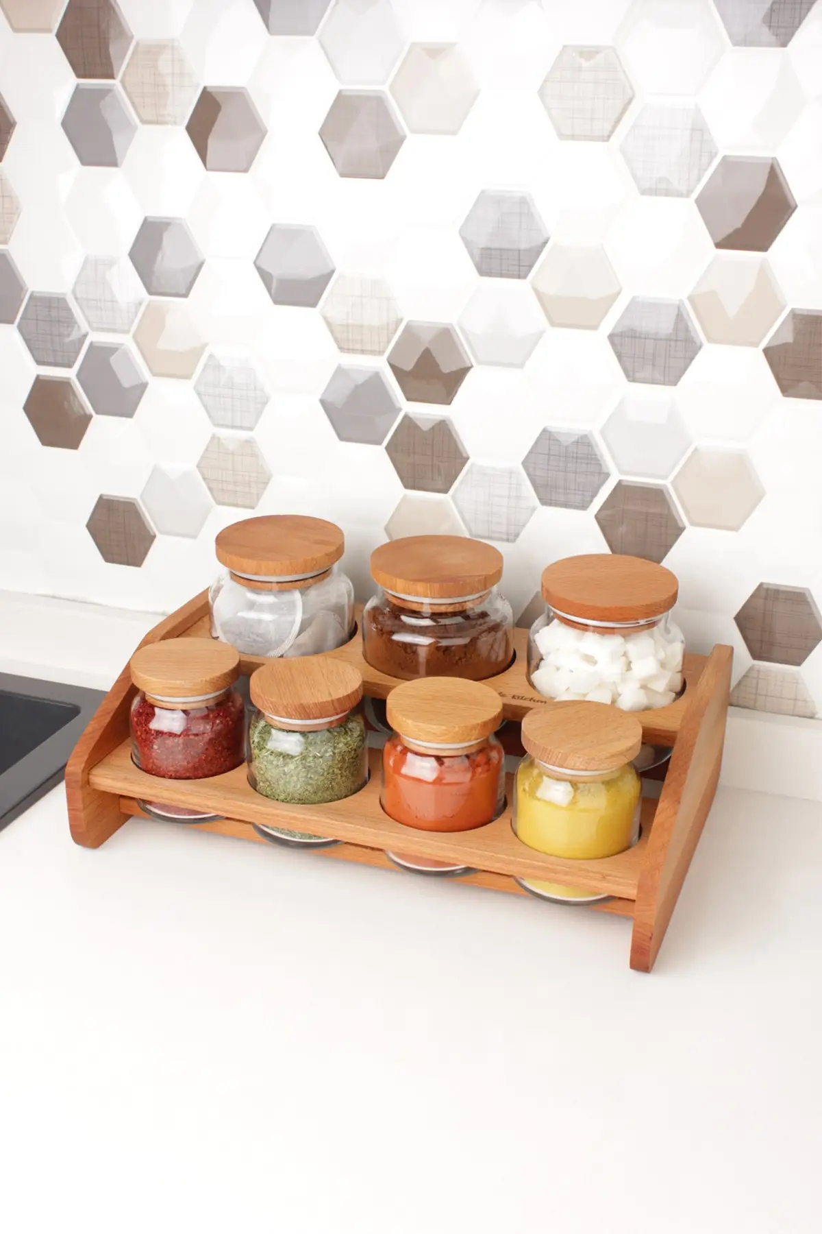 

Wood Stantlı 7 PCs Vacuum Lid Storage Şİşesi Spice Put For the Ideal Air Does Not Cover Through Yiyecekler Stays Fresh