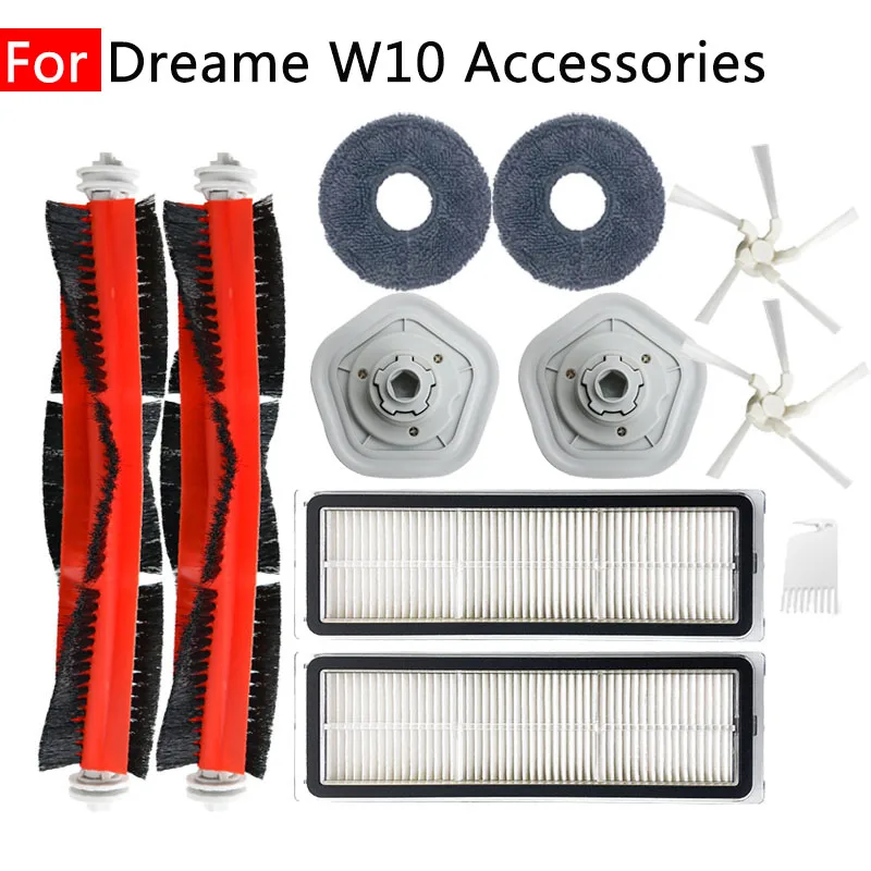 

New Washable Hepa Filter Main Brush Side Brush Rag Bracket Accessories For Xiaomi Dreame Bot W10 W10 PRO Robot Vacuum Cleaner