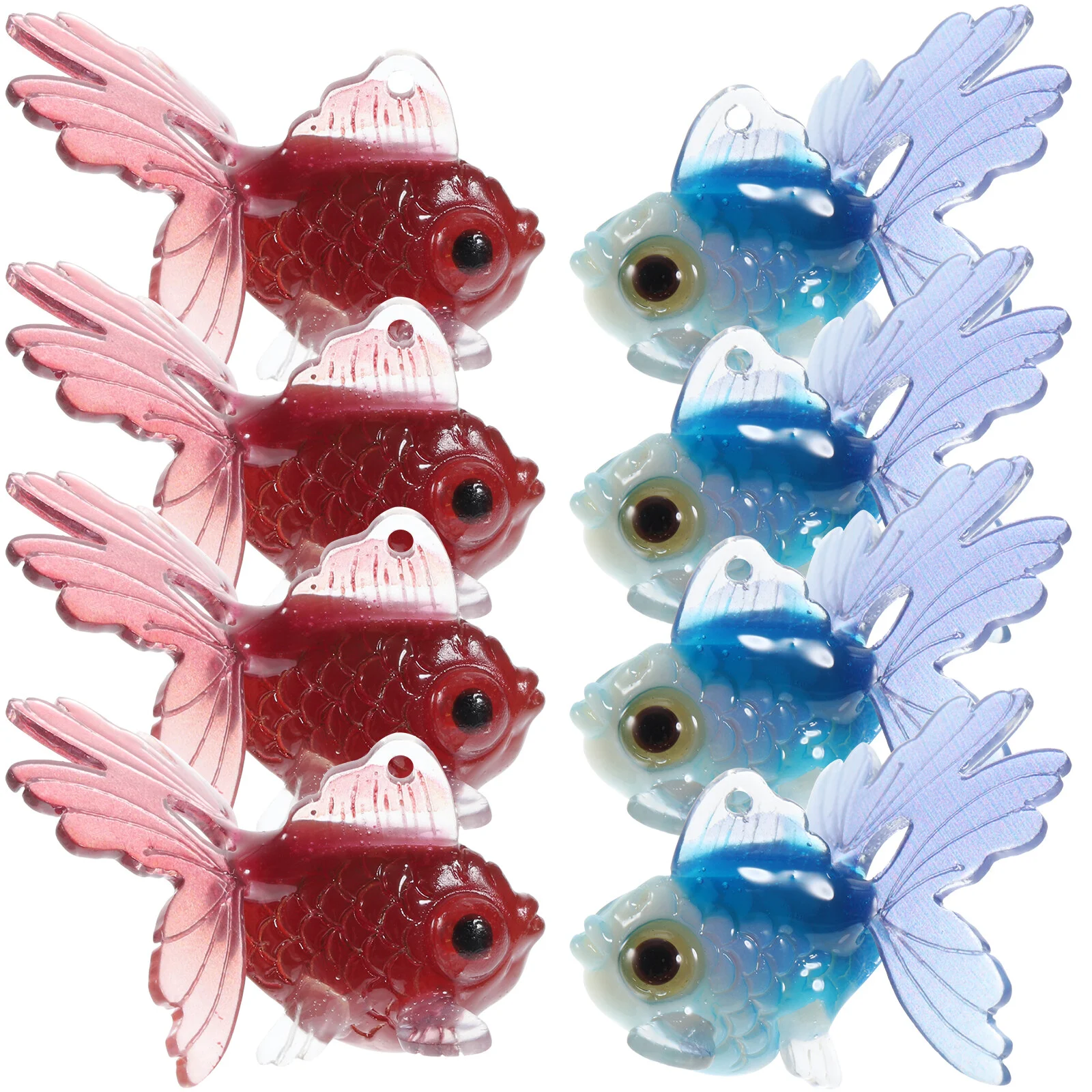 

8 Pcs Simulation Goldfish Charms Crafts Dainty Jewelry Earring Delicate Resin DIY Making Miniature Animals
