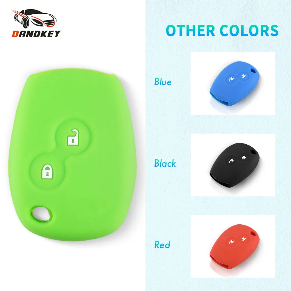 

Dandkey Silicone Car Key Cover Case For Renault Kangoo DACIA Scenic Megane Sandero Captur Twingo Modu Car Remote Key