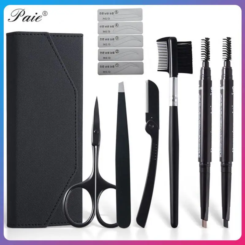

8PCS/set Eyebrow Trimmer Eyebrow Razor Kit Eyebrow Scissors Eyebrow Comb Razor Eye Brow Pen Face Tweezers Eyelash Brush