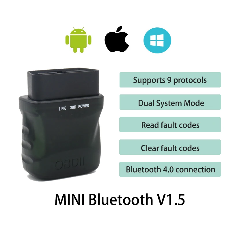 

ELM327 MINI Bluetooth V1.5 инструмент для диагностики неисправностей автомобиля диагностика неисправностей двигателя Obd2 частная модель