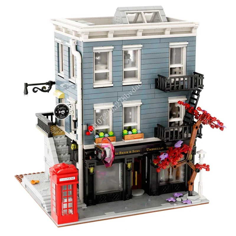 

2685PCS MOC Modular Umbrella Store Street View Model Building Blocks Technology Bricks DIY Creative Assembly Toys Holiday Gifts