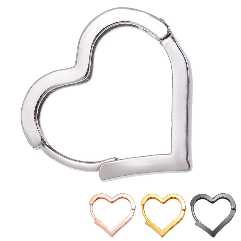 

1.8*1.8CM Love Shaped Plain EarWire 2 Pairs Of Metallic Copper Ear Hooks Buckles Pink And Yellow Peach Heart Jewelry Diy Crafts