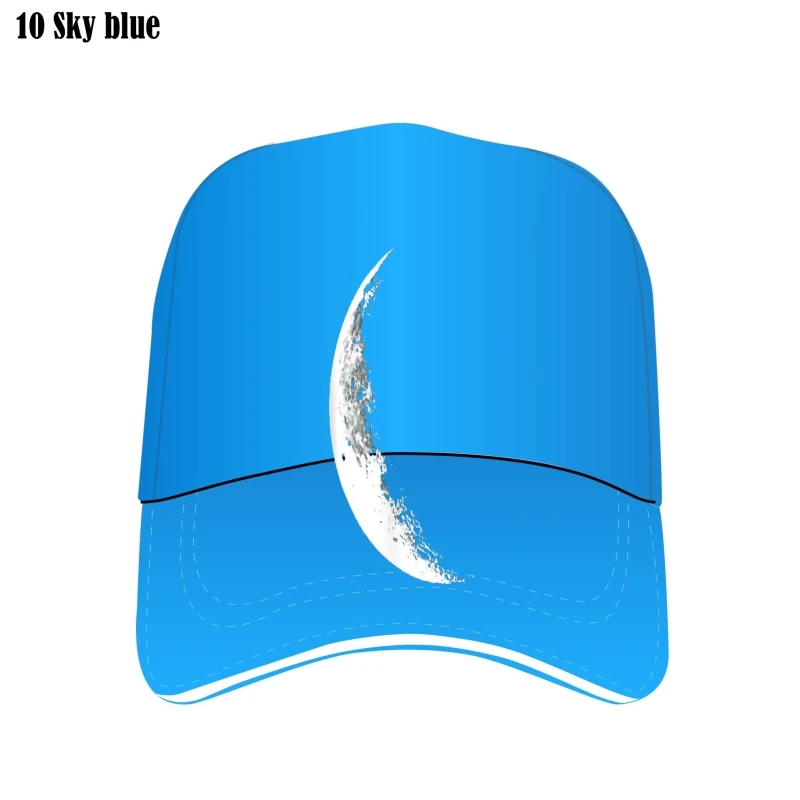 

Black Shiny Moon Bill Hats Half Moon Bill Hats Men'S One Size Us 100% Cotton Summer Style Cap