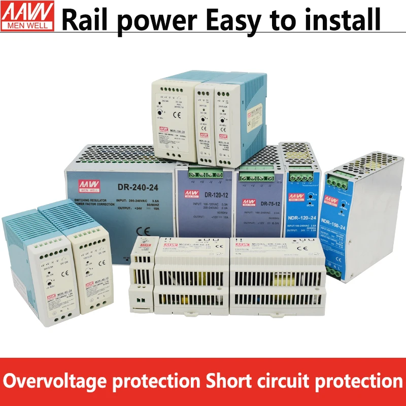 

Rail switching power supply single output DC 12V24V DR 15W 30W 45W 60W 120W 75W NDR 75W 120W 150W 240W 20A 10A 6.25A 5A 3A 1A