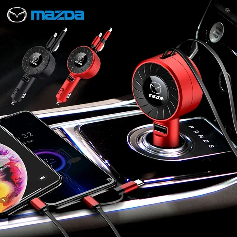 Фото 2025 Горячий адаптер для быстрой зарядки телефона Mazda USB Автомобильное зарядное устройство для iPhone Typec Xiaomi Samsung для Mazda 2 3 5 6 M5 Ms CX-4 CX-5 №2