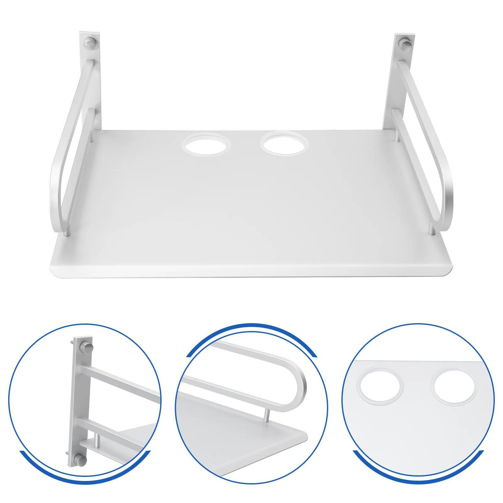 

Storage Rack Holder Wall Set Box Shelfmount Screen European Style Mounted Aluminum Household Simple Hanging Organizer Router