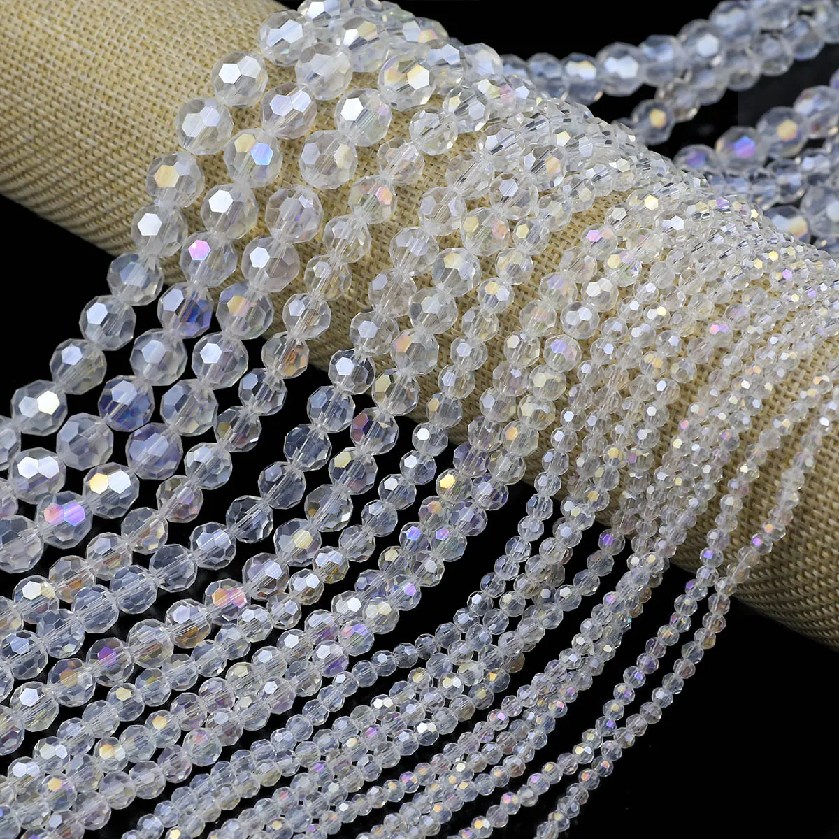 Австрийский хрусталь белый цвет AB Цветовая проекция разделители 3-10 мм для