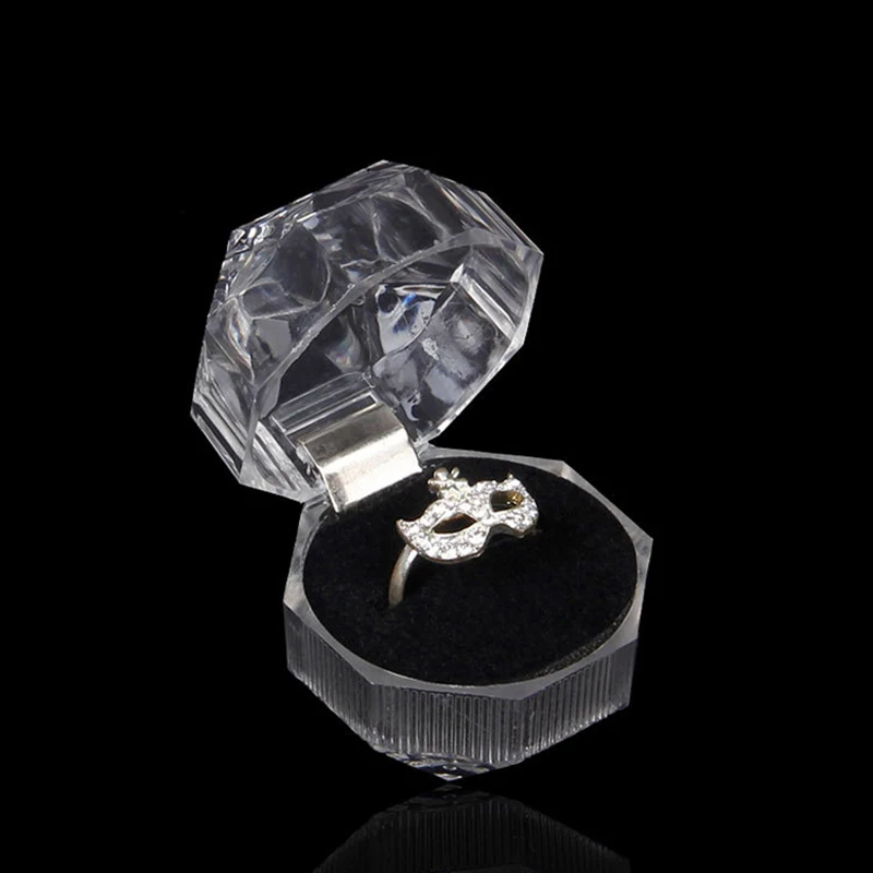 20 шт. прозрачные акриловые коробки для ювелирных изделий |