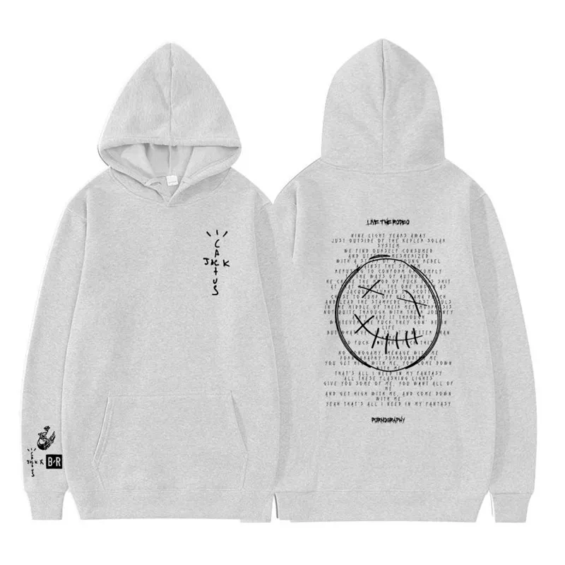 

Cactus Jack Double Sided Logo Print Hoodie Men Women Hoody Male Cotton Hoodies Travis Scott Oversized Hip Hop Style Sweatshirt