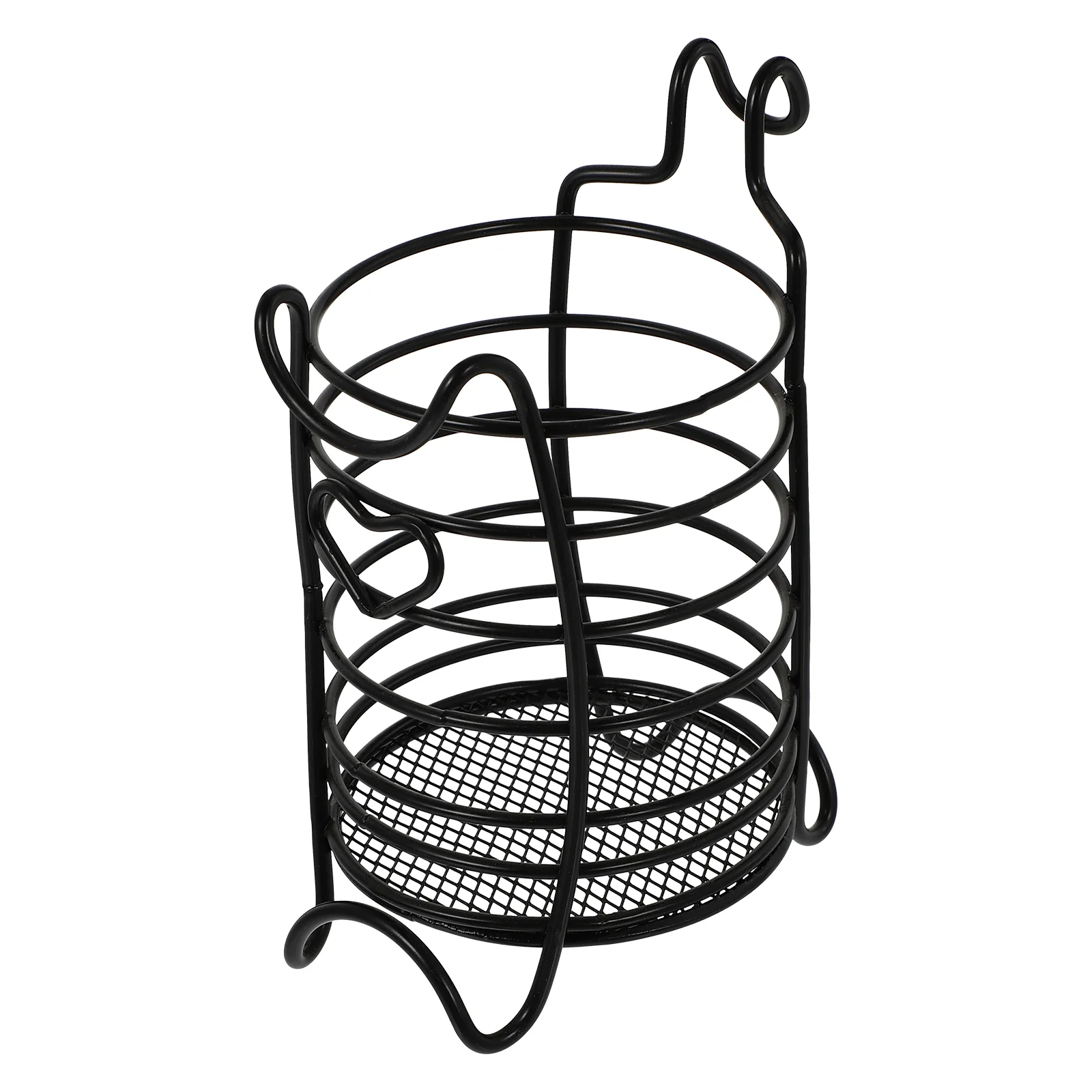

Wrought Iron Storage Bucket Stationery Holder Tabletop Pen Decor Makeup Brush Organizer Table Organizer For Desk Multipurpose
