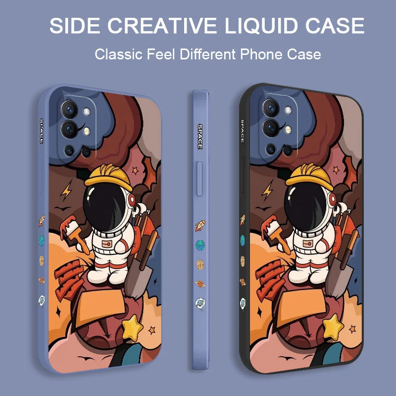 

Чехол с рисунком астронавта для Oneplus 10 10R 10T 9R 9RT 9 8T 8 7 7T Pro чехол для телефона, жидкий силиконовый чехол