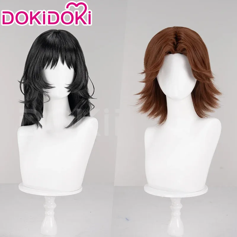 Фото В НАЛИЧИИ Anya Daisuke, парик для косплея, игра для полоскания рта DokiDoki, женские черные короткие волосы, аня, парик для косплея, кепка №1