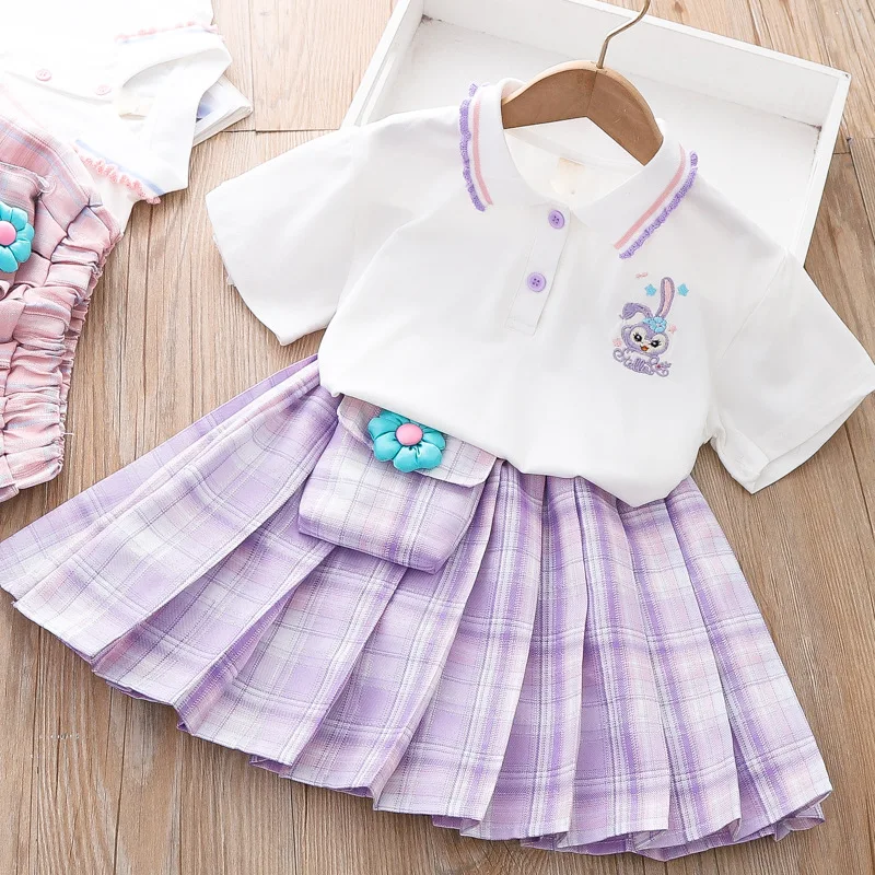 

Футболка и юбка-пачка для девочек, с вышивкой