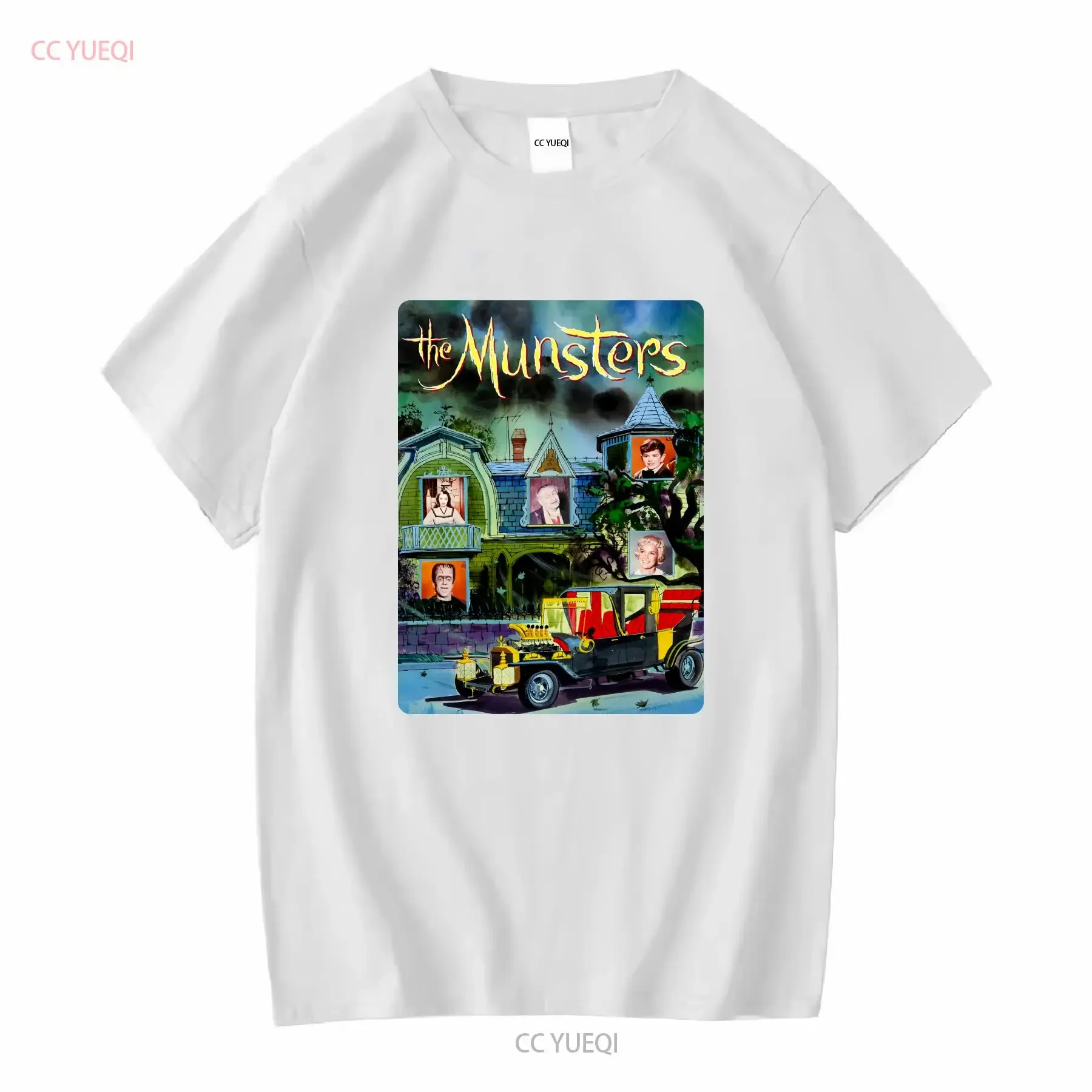 Фото Футболка Munsters Coloring Book с длинными или короткими рукавами, винтажная, повседневная, стильная, растянутая, унисекс, универсальная, слегка №4