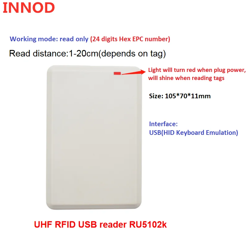 Многофункциональный USB-настольный УВЧ-считыватель RFID-писатель с бесплатным