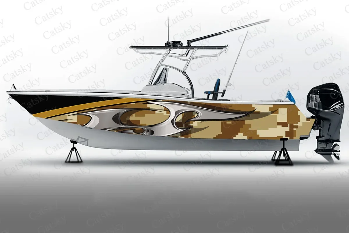 Пламя вектор абстрактная графика наклейка на лодку упаковка рыбная лодка