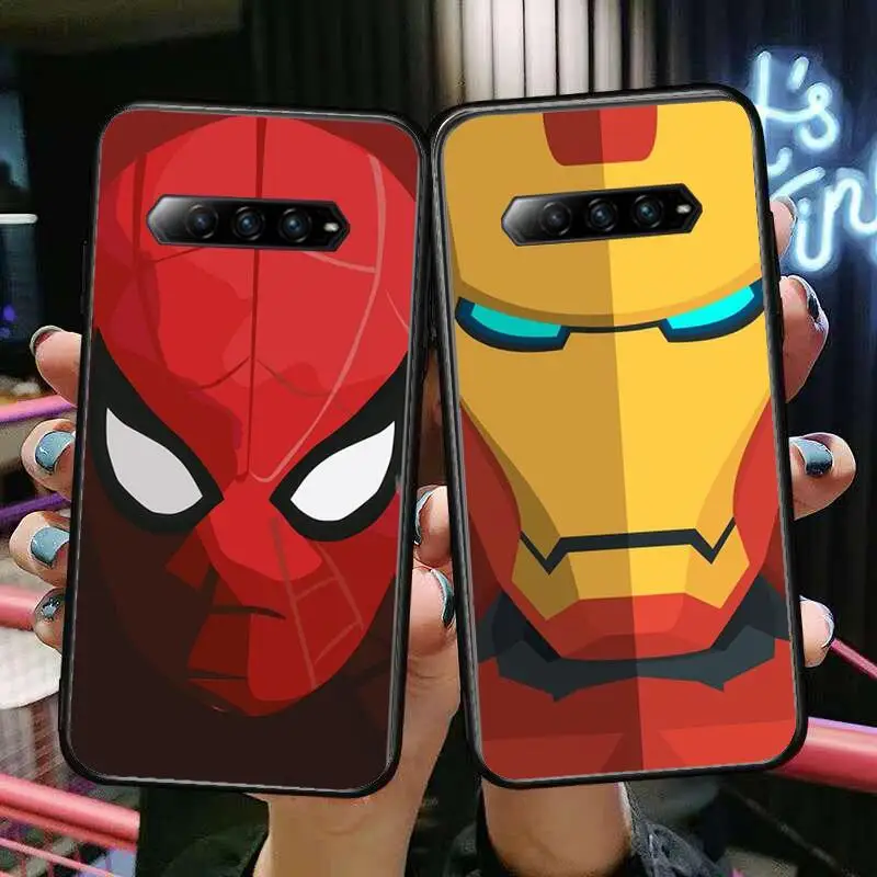 

Iron man Spider Man Marvel Phone Case For xiaomi redmi Black Shark 4 Pro 2 3 3s Cases Helo Black Cover Silicone Back Prett mini