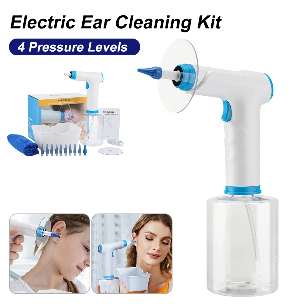 

Электрический набор для очистки ушей, автоматическое орошение воды, для взрослых и детей, мойка ушных каналов, 4 режима давления