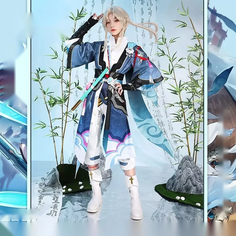 

Star Rail Yanqing Cosplay Costume Anime Game Honkai Retro Style Clothes Male Jackets Tops Pants Gloves Headwear Halloween Wigs