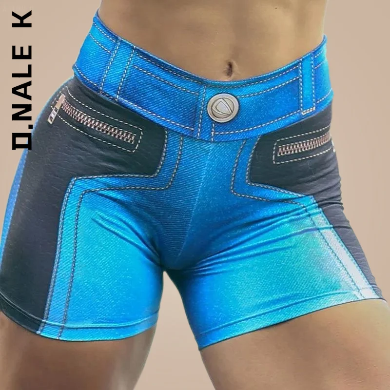 

D.Nale K Seamless Women Fashion Large Size Shorts Tights Gym Clothing Tights Yoga Shorts Scrunch Short Leggings Women Female