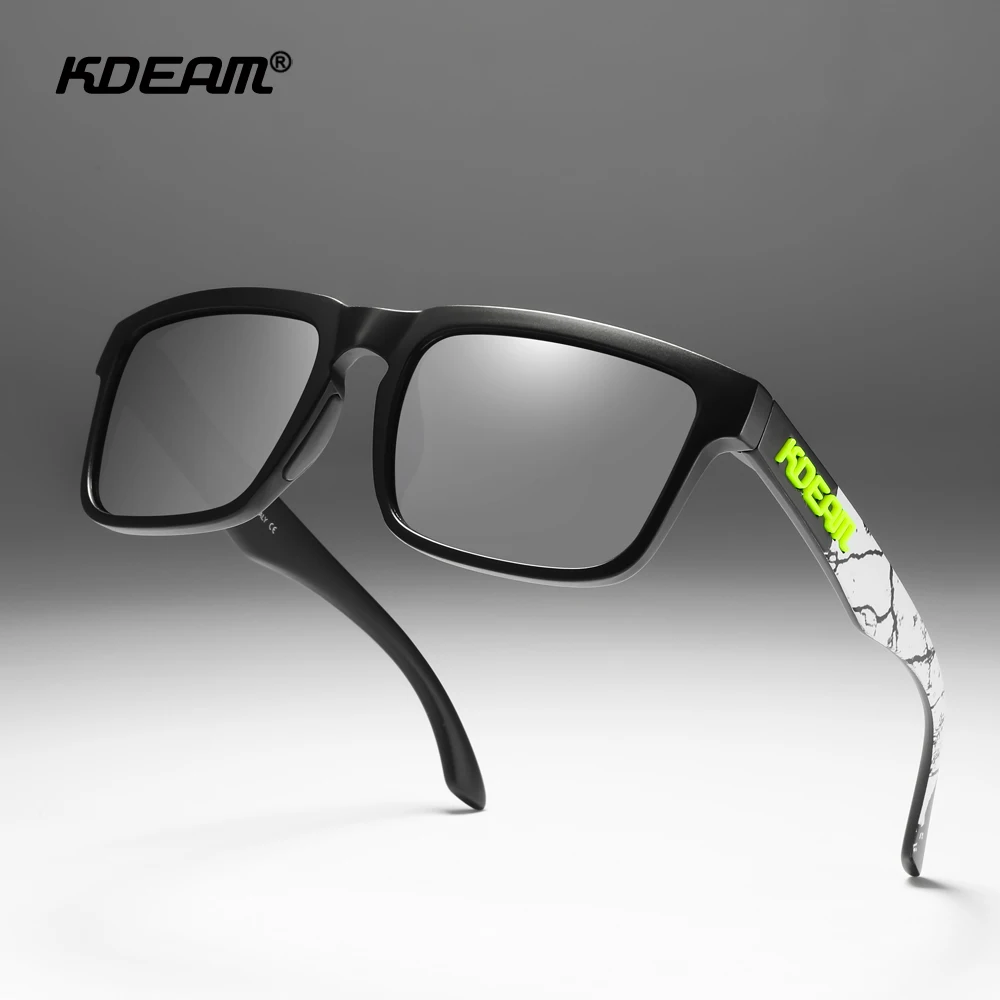 

2023 New Original Brand Sunglasses Polarized Sports eyewear Square Sun Glasses Men UV400 Protection KDEAM