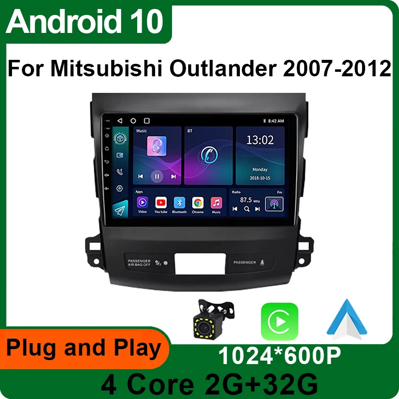 2-диночный Android 10 автомобильный радиоприемник мультимедийный плеер для Mitsubishi