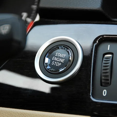 Наклейка для кнопки включения и остановки двигателя автомобиля, внутренняя отделка для BMW X1 E84 E81 E87 X5 E70 X6 E71 E90 E60 E91 E92 E93 Z4 E89 E
