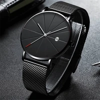 men watches 2021 luxury fashion mens business watch ultra thin thin stainless steel mesh belt quartz wrist watch reloj hombre