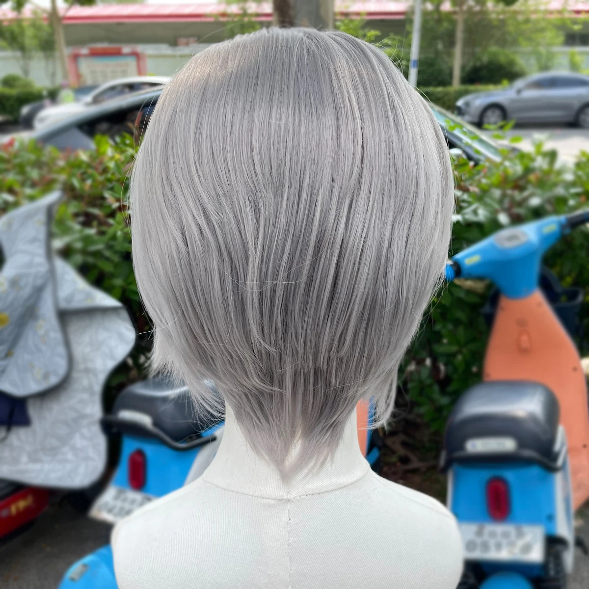 Widow's Peak Короткие Синтетические Парики Фронта Шнурка для Женщин Косплей Мужчин