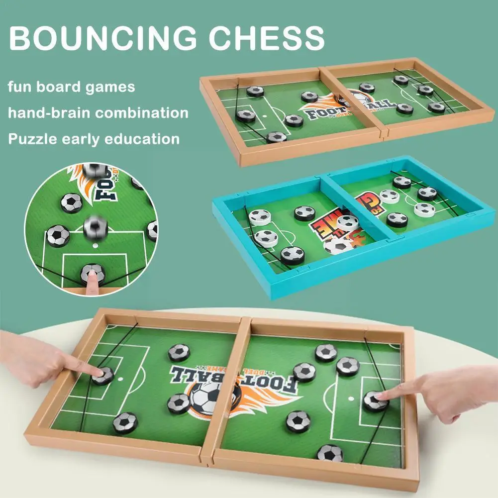 

Table Battle Board Game Fast Sling Puck Game Paced Wooden Table Hockey Winner Games Interactive Chess Toys For Family R0k5
