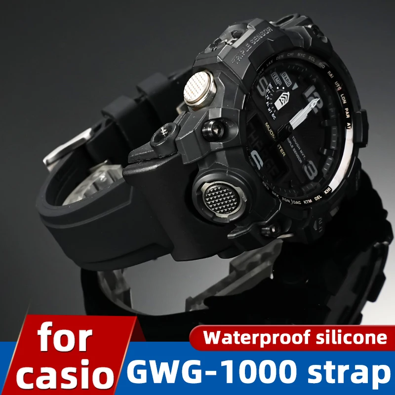 Фото Сменный ремешок для Casio G-SHOCK Mudmaster GWG-1000/GB Series | Специальный пользовательский интерфейс |   Прочный силиконовый ремешок из полимерной смолы для использования на открытом воздухе №1