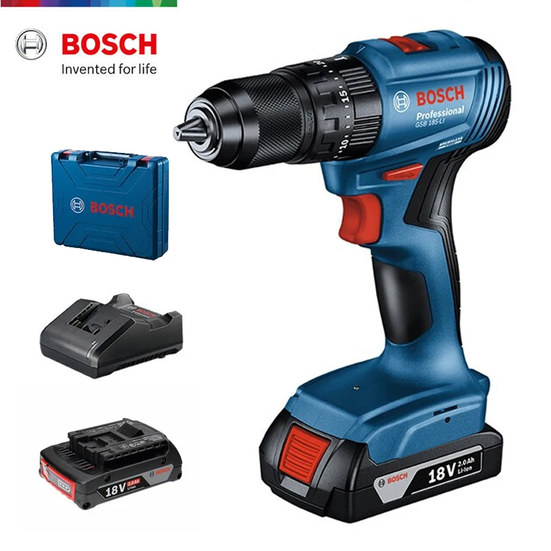 

Bosch Brushless Cordless Impact Drill Set GSB185-LI Electric Screwdriver Driver 18V Rechargeable Bosch Professional Power Tool