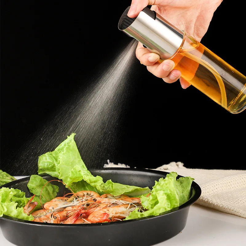 Pot Spray Household Kitchen Press Barbecue Oil Spray Bottle Edible Oil Spray Olive Oil Atomized Oil Spray Bottle