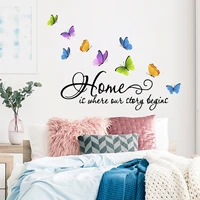 english inspirational language colorful butterfly living room room decoration wall sticker self adhesive wholesale wall sticker