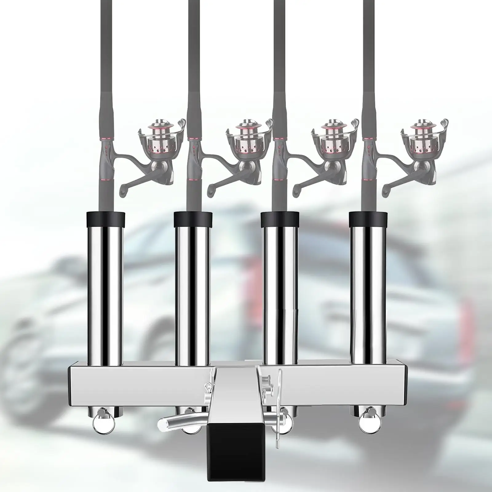 

Hitch Mount Rod Holder Universal Gift for Father Easy to Assemble Vehicle