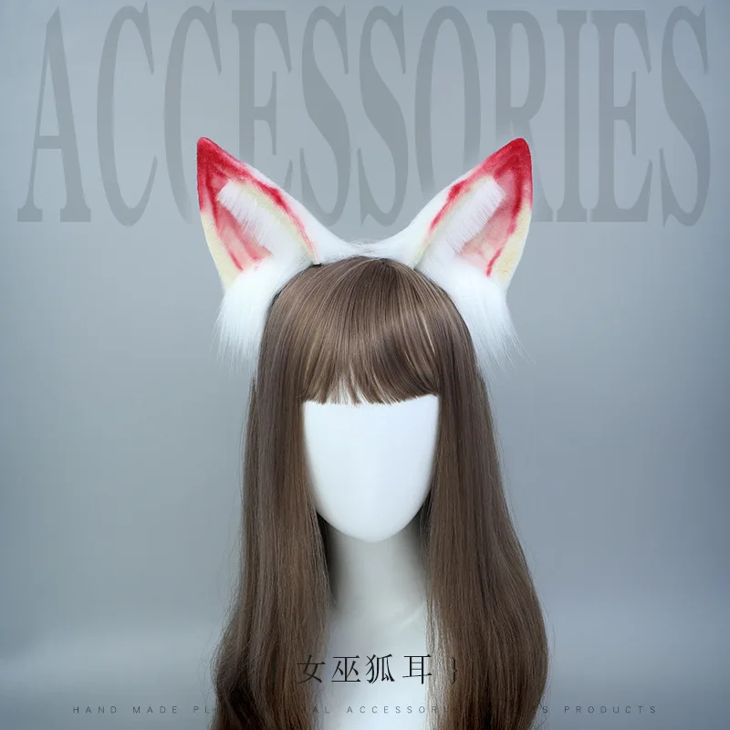 Anime Furry Ears KDA New Cat Fox LOL Ahri Cosplay DIY Ears Hairhoop Hairbands Headwear for Costume Accessories head band