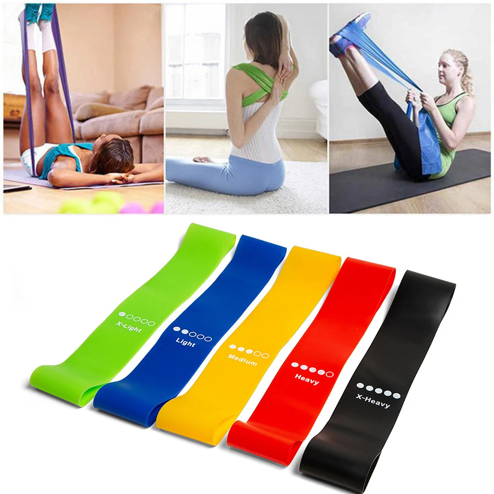 

5pcs Portable Resistance Bands Training Elastic Fitness Gym Exercise Strength Pilates Expander Pull Rope Sport Workout Equipment
