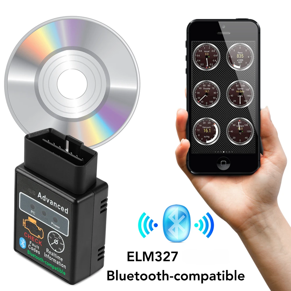 Автомобильный диагностический сканер ELM327 V2.1 Bluetooth совместимый инструмент для