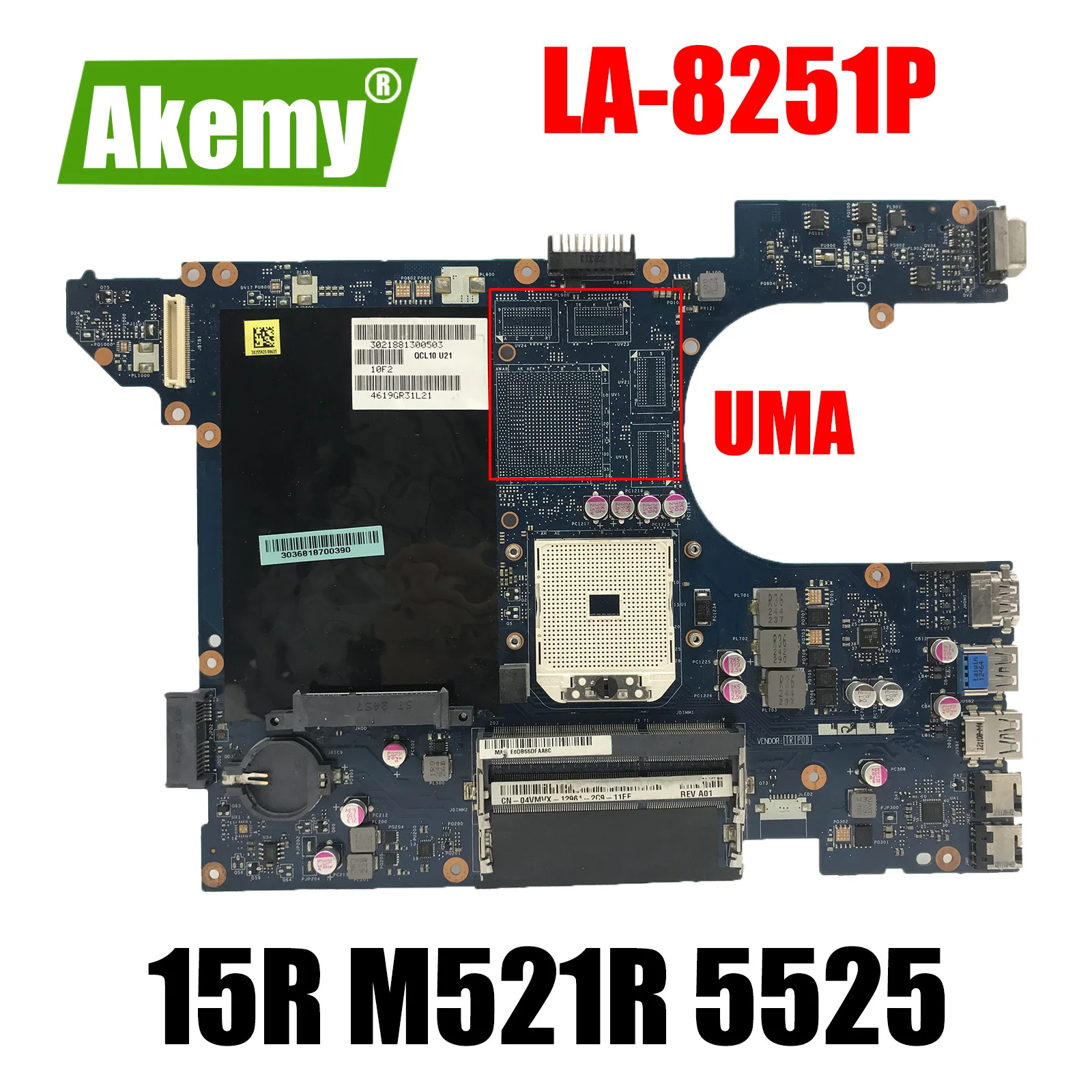 

Материнская плата DDR3 QCL10 для ноутбука Dell inspiron 15R M521R 5525